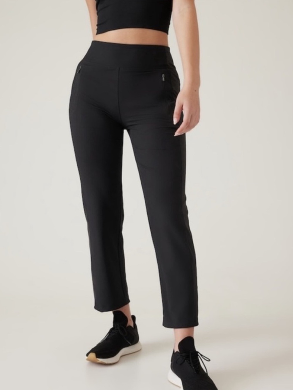 Athleta Fairway Golf Pants Women's 8 Black Pull On Stretch